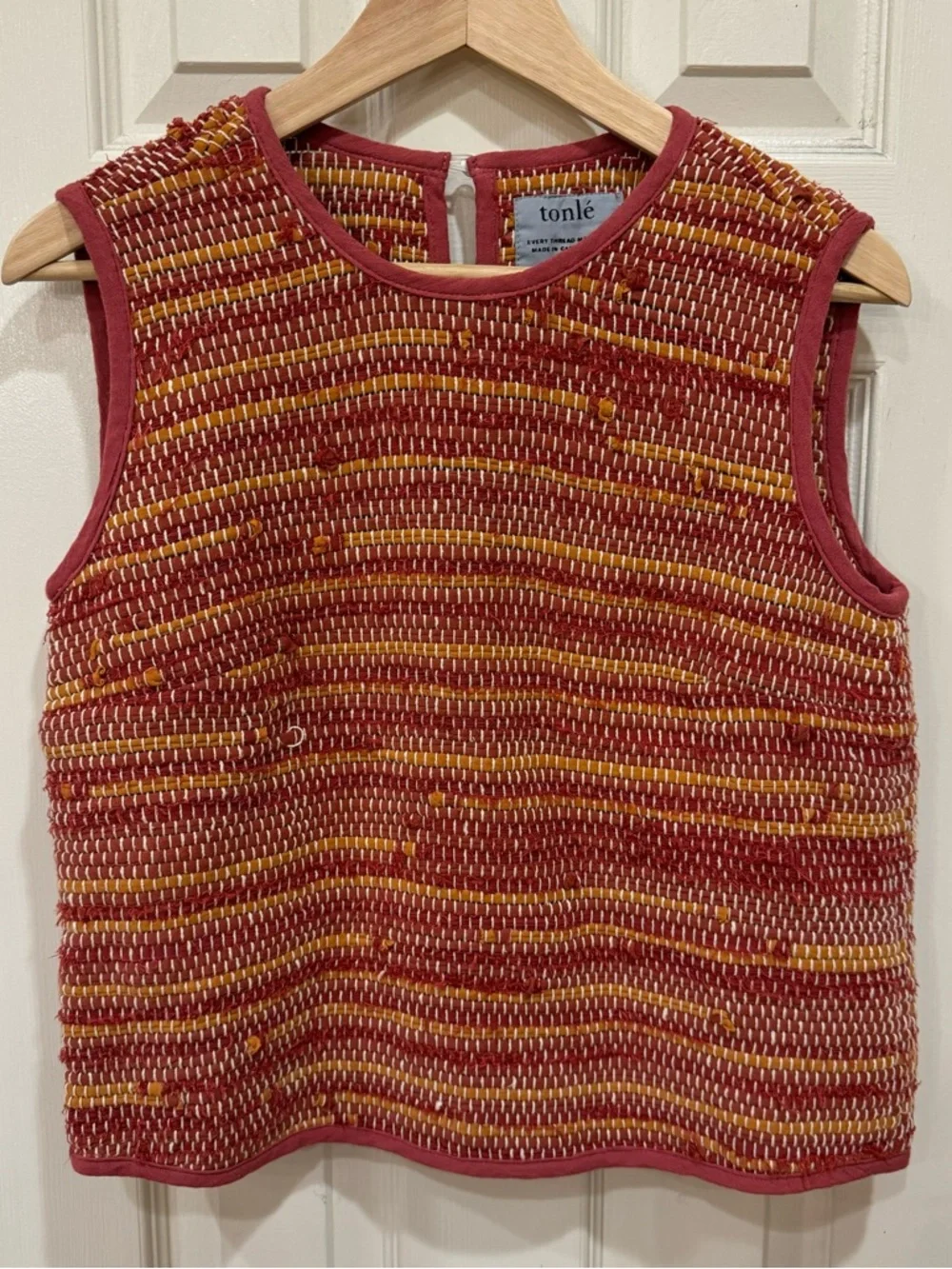 Tonlé srey handwoven crop tank top - Picture 1 of 5